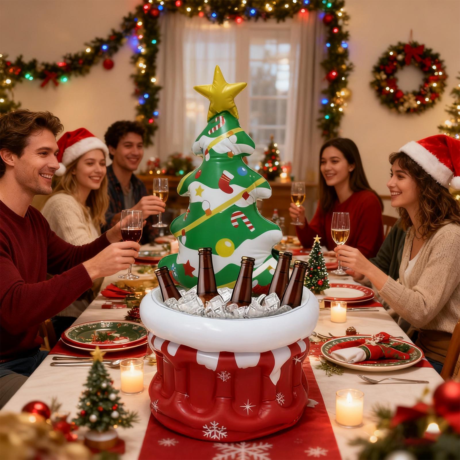 Beer And Wine Festival - Şişme Soğutucu Noel Ağacı Şeklinde Buz