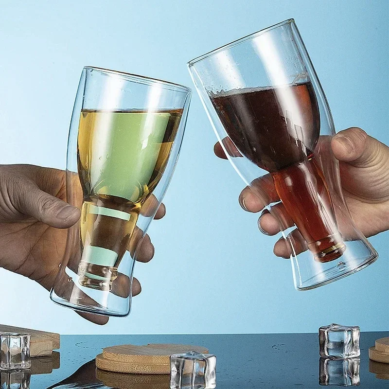 Wine Beer Spirits - Yaratıcı kokteyl şarap bardağı kupa Çift