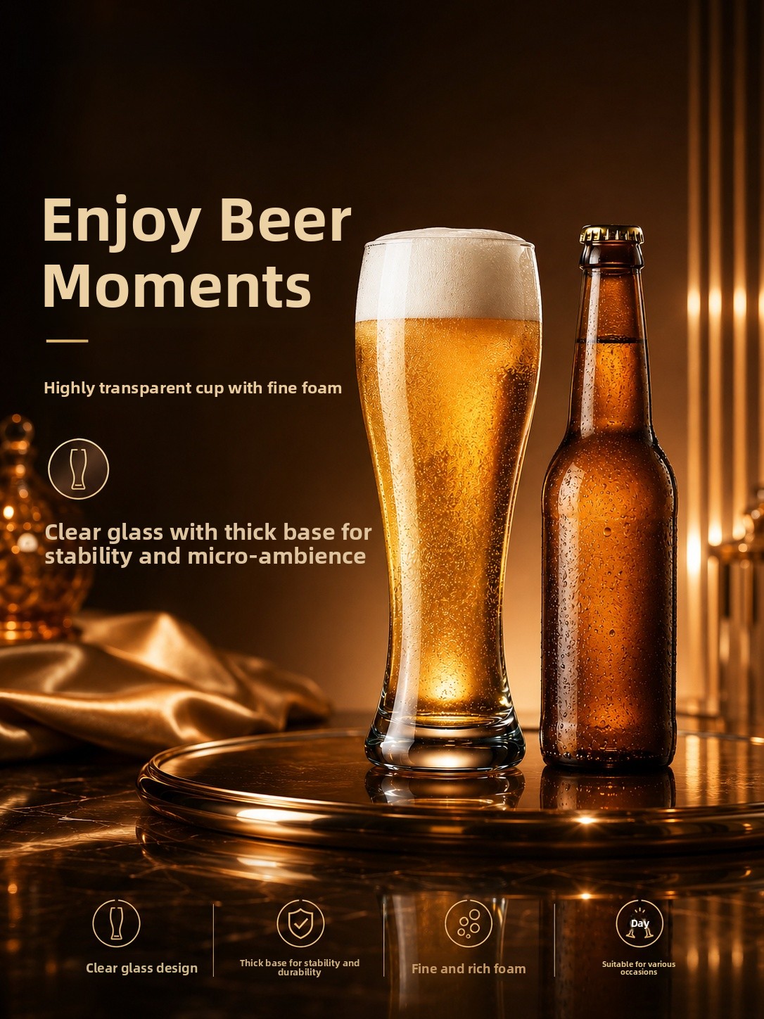 Büyük Kapasiteli Bira Bardağı, - Craft Beer & Wine U- incelemesi ve fiyatı